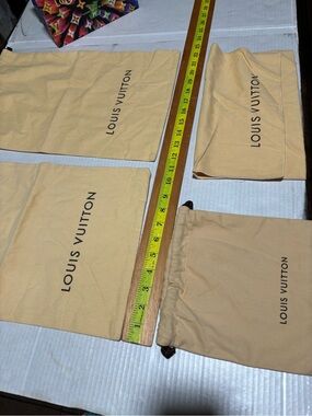 Louis Vuitton Yellow-Beige Dust Bag Set 4